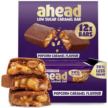 🍫 12er Pack ahead Low Sugar Popcorn Caramel Schokoriegel ab 21,41€ (statt 28€)