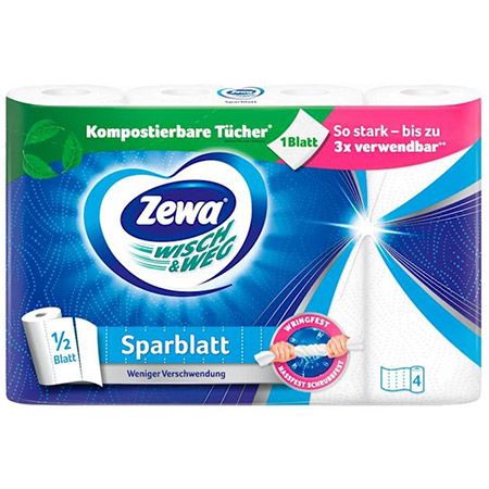 🧻 4 x 4er Pack Zewa Sparblatt Küchenpapier ab 8,16€ (statt 12€) – Neukunden