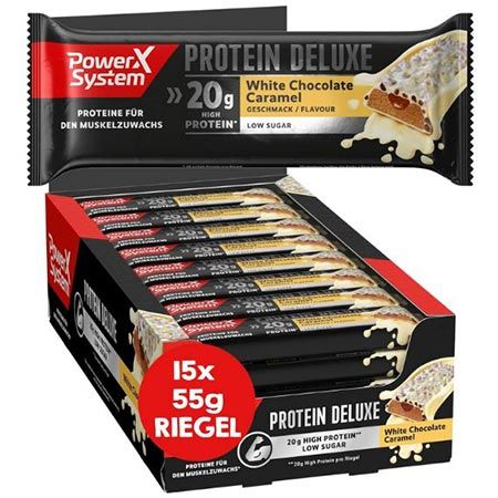 🍫 15x Power System Protein Deluxe White Chocolate Caramel für 23,90€ (statt 32€)