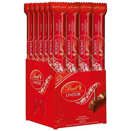 🍫 24er Pack Lindt Lindor Vollmilch Schokoladen-Sticks für 30,71€ (statt 40€)