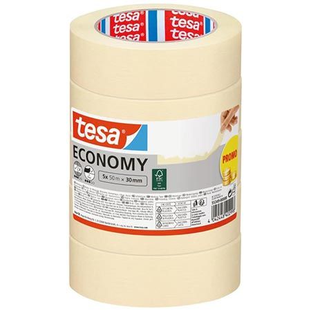 🏠 5er Pack tesa Economy Malerband, 50m x 30mm für 11,94€ (statt 17€)