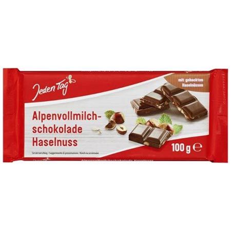 🍫 15 Tafeln Jeden Tag Alpenvollmilch Haselnuss Schokolade (1,5kg) ab 7,35€ (statt 15€)