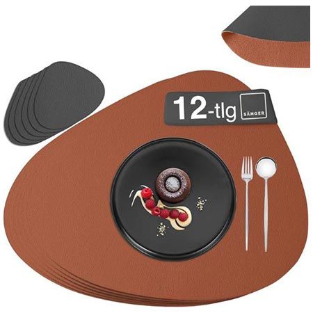 🍽️ 12er Set Sänger Untersetzer & Platzsets aus Kunstleder für 25,49€ (statt 30€)