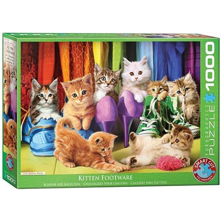 🧩 Eurographics Kitten Footware Puzzle, 1000 Teile für 11,80€ (statt 17€)