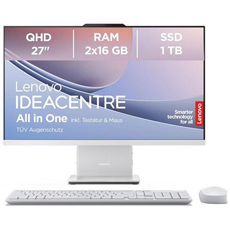 🖥️ Lenovo IdeaCentre AiO PC mit 27″ QHD, i7-240H, 32GB/1TB für 979,99€ (statt 1.199€)