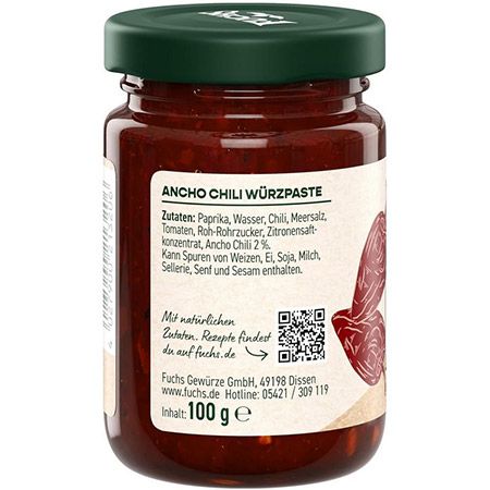 🌶️ Fuchs Gewürze Ancho Chili Paste, Mild ab 2,66€ (statt 3,50€)
