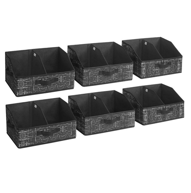 🧦📚 6x SONGMICS Aufbewahrungsbox aus Stoff mit Griff für 16,14€ (statt 24€)