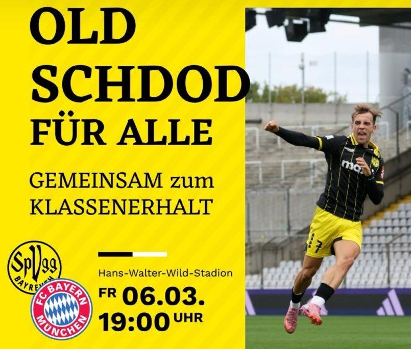 ⚽ Freikarten für SpVgg Bayreuth - FC Bayern München II am 06.03.2026 ⚽ Freikarten für SpVgg Bayreuth FC Bayern München II am 06.03.2026