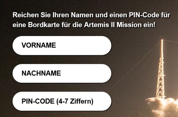 đ Eigenen Namen mit der Artemis II um den Mond schicken đ Eigenen Namen mit der Artemis II um den Mond schicken