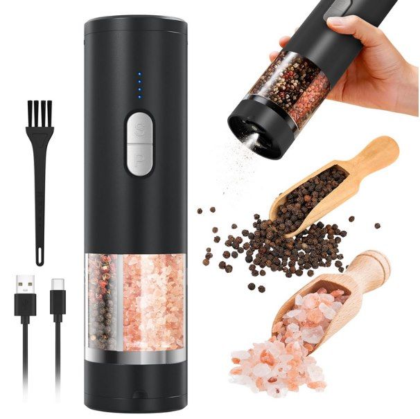 🧂 Pancellent 2in1 elektrische Salz- und Pfeffermühle mit LED-Beleuchtung für 14,95€ (statt 30€)