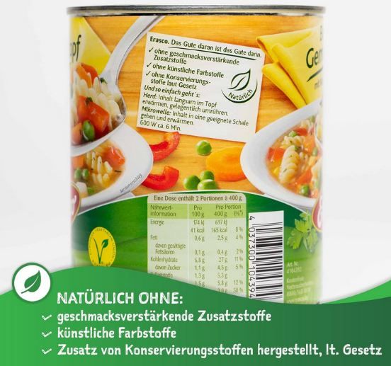 🍲 4 x 800g Erasco Bunter Gemüsetopf, vegetarisch ab 8,96€ (statt 14€) 🍲 4 x 800g Erasco Bunter Gemüsetopf, vegetarisch ab 8,96€ (statt 14€)