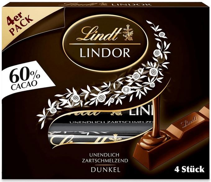 🍫 4 x 4er Pack Lindt Lindor 60% Cacao Sticks ab 11,80€ (statt 18€)
