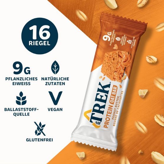 🥜 16er Pack JBs TREK Protein Haferriegel Peanut Butter ab 12,59€ (statt 17€)