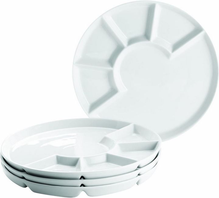 🍽️ 4er Set Mäser Fondue  & Racletteteller, 24cm für 31,89€ (statt 38€)