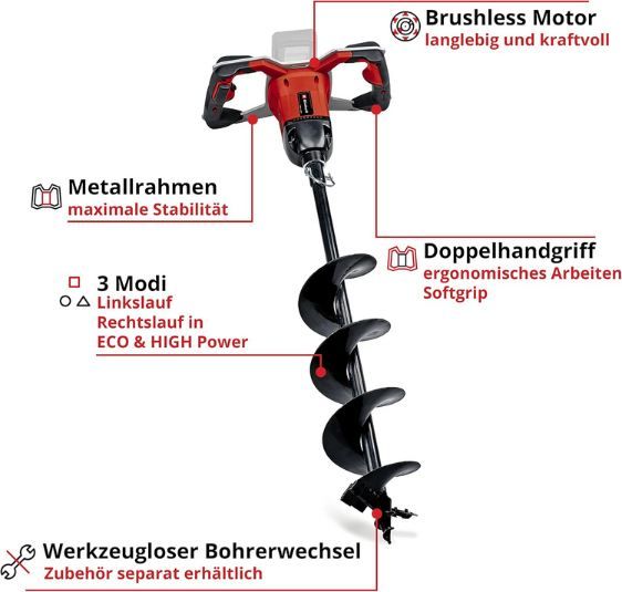 🏡 Einhell GP-EA 18/150 Li BL-Solo Akku-Erdbohrer + Rührer für 155,99€ (statt 186€) 🏡 Einhell GP EA 18/150 Li BL Solo Akku Erdbohrer + Rührer für 155,99€ (statt 186€)