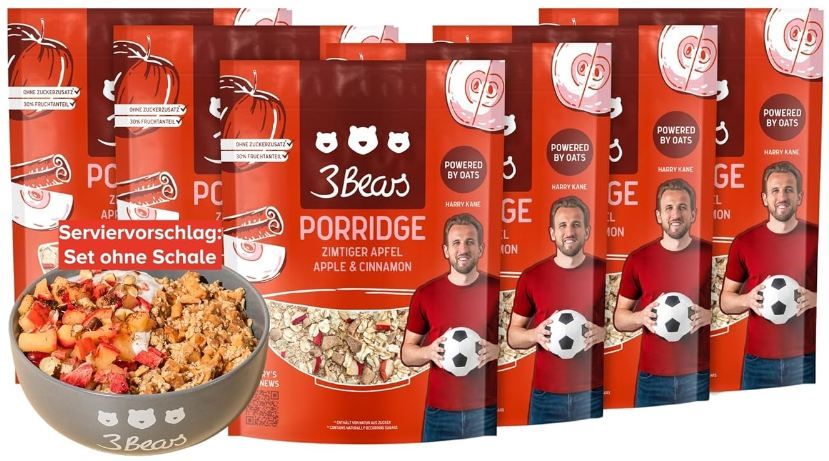 🥣 6er Pack 3Bears Zimtiger Apfel Porridge, je 400g für 25,42€ (statt 30€)