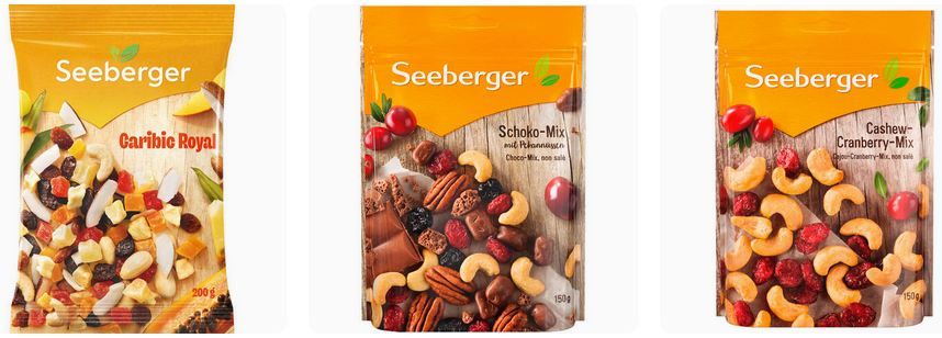 🥜 3 für 2 auf Seeberger Nüsse, Trockenfrüchte & Kerne + 3€ Extra Rabatt ab 10€