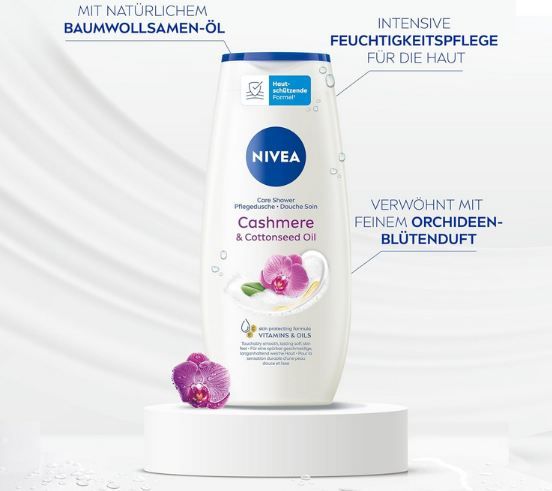 🧴 4x NIVEA Cashmere & Cottonseed Oil Pflegedusche ab 6,63€ (statt 8€)
