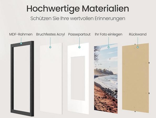 🖼️ 3er Set Songmics A4 Bilderrahmen für 10,32€ (statt 13€)