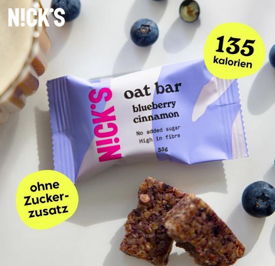 🫐 12er Pack NICKS Blaubeer Zimt Flapjack ab 12,84€ (statt 19€)