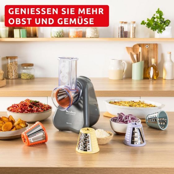 🥕 Moulinex Fresh Express Elektrische 5 in 1 Gemüsereibe für 42,99€ (statt 53€)