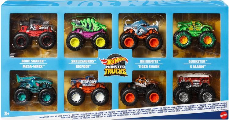 🛻 Hot Wheels JCW76 Monster Trucks Set mit 8 Trucks für 37,99€ (statt 50€)
