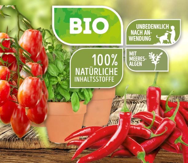🍅 Substral Naturen Bio Tomaten, Chili & Kräuter Nahrung, 1L für 8,49€ (statt 13€)