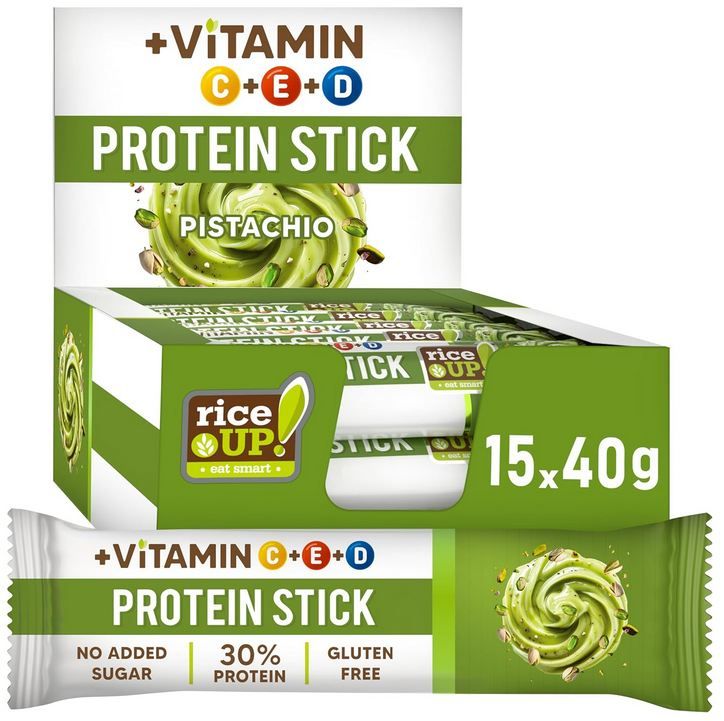🍫 15er Pack RiceUP! Vitamin Protein Bar Pistachio & Milk Chocolate ab 14€ (statt 22€)