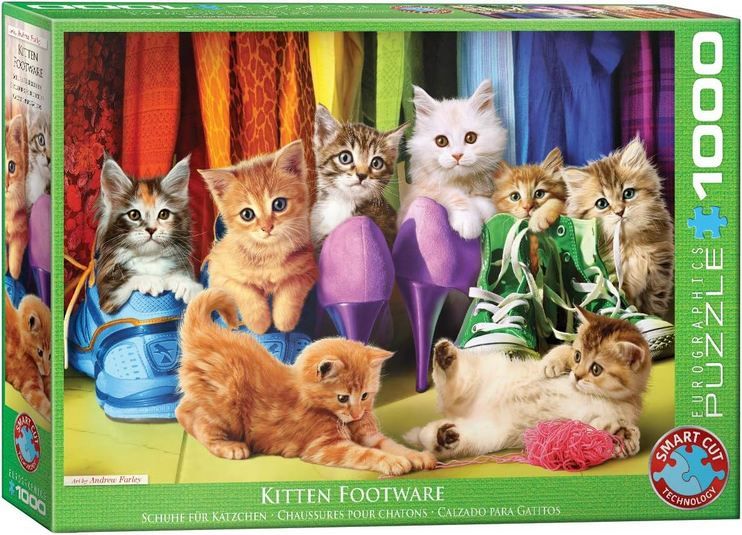 🧩 Eurographics Kitten Footware Puzzle, 1000 Teile für 11,80€ (statt 17€)