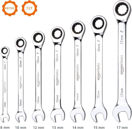 🔧 Amazon Basics Ringmaulschlüssel Set, metrisch, 7 tlg. für 21,81€ (statt 27€)