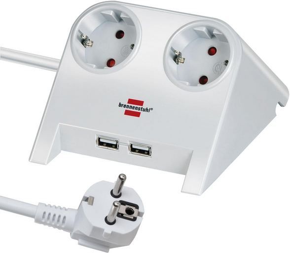 🔌 Brennenstuhl Desktop Power Steckdosenleiste, 2 Fach für 12,97€ (statt 21€)