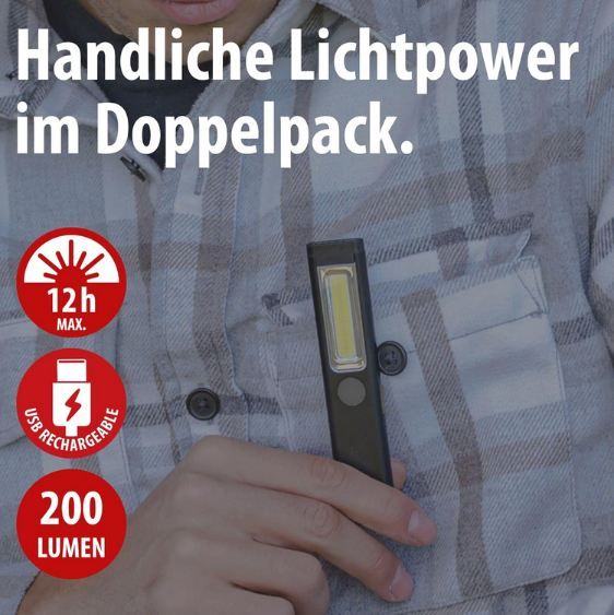 💡 2er Set Brennenstuhl PL 200 AC LED Akku Handleuchte für 24,99€ (statt 36€)