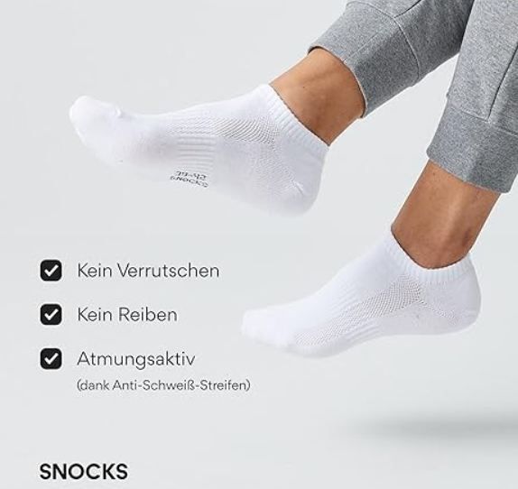 🧦 6er Pack Snocks Sneaker Socken ab 22,49€ (statt 33€)
