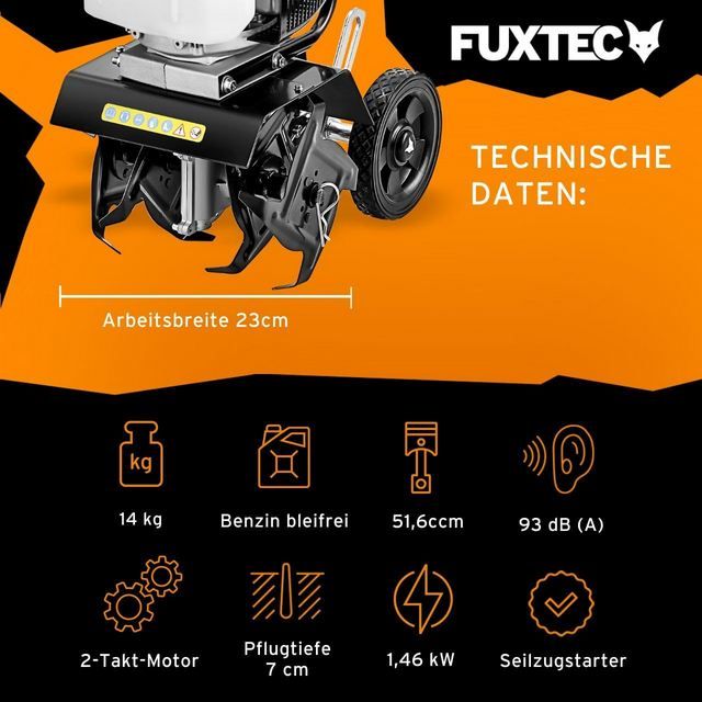 🏡 FUXTEC FX AF152 Ackerfräse mit 2 Takt Motor für 149€ (statt 165€)