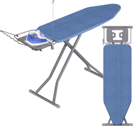 💨 Songmics Bügelbrett mit Bügelhalter, 122 x 38cm für 29,99€ (statt 53€)