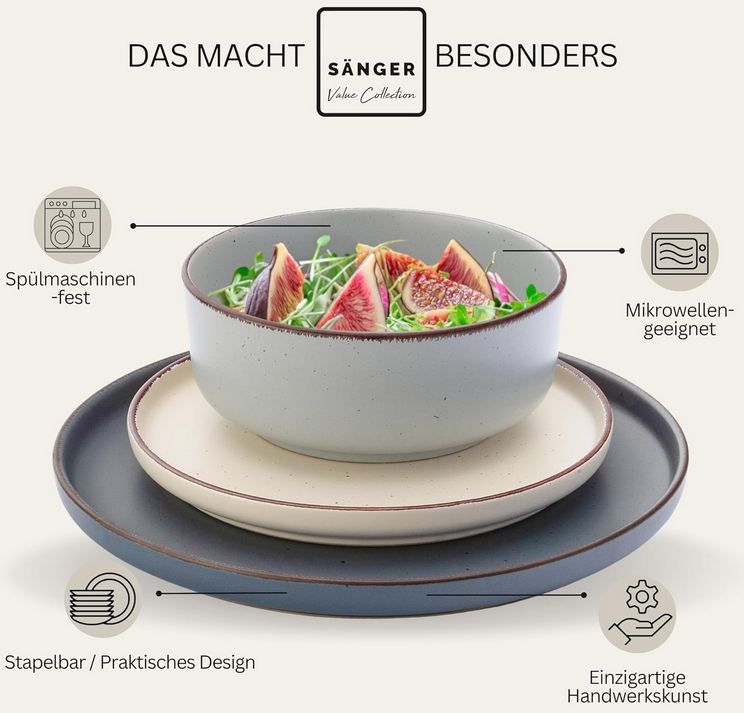 🍽️ Sänger Bombay Moonlight Geschirrset, 12 tlg. für 47,48€ (statt 70€)