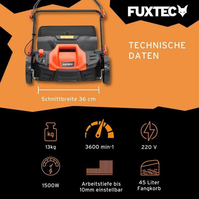 🏡 Fuxtec FX-EV360 Elektro-Vertikutierer mit 1.500W für 99€ (statt 119€) 🏡 Fuxtec FX EV360 Elektro Vertikutierer mit 1.500W für 99€ (statt 119€)