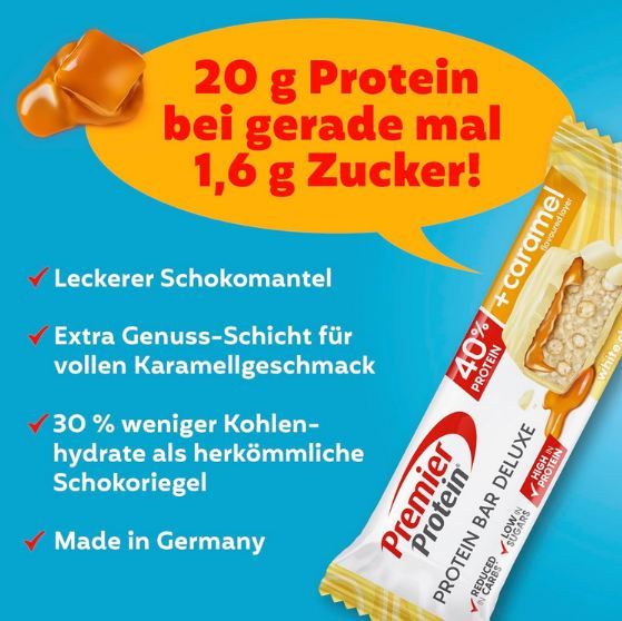 🍫 12er Pack Premier Protein White Chocolate Vanilla Proteinriegel ab 14,18€ (statt 20€)