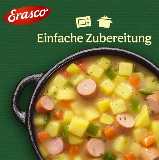 🍲 4 x 800g Erasco Kartoffeltopf mit Würstchen ab 8,96€ (statt 13€)