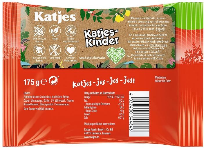 🍬 3,85kg Katjes-Kinder Lakritz-Kätzchen, 22 x 175g für 21,78€ (statt 26€) 🍬 3,85kg Katjes Kinder Lakritz Kätzchen, 22 x 175g für 21,78€ (statt 26€)
