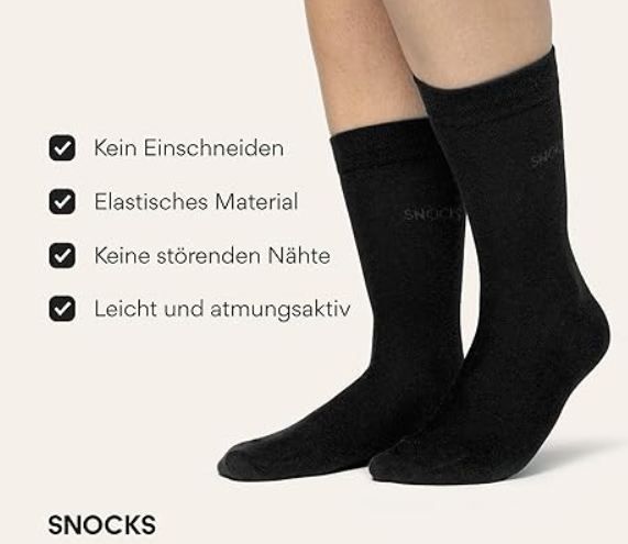 🧦 4er Pack Snocks Business Socken aus Bio Baumwolle für 22,49€ (statt 33€)