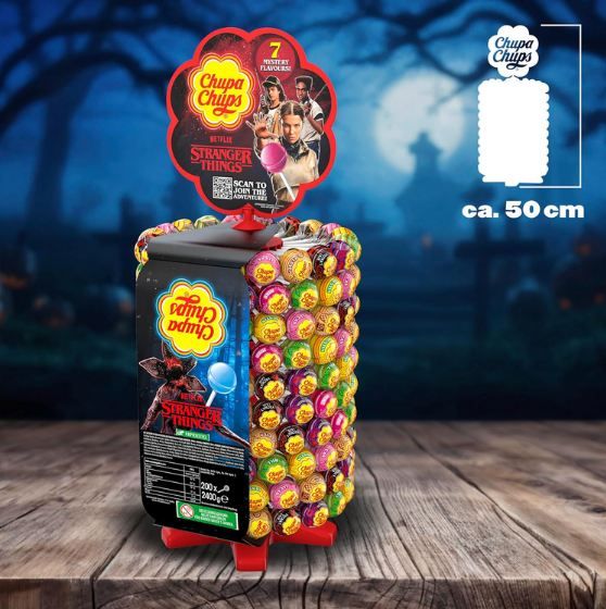 🍭 200x Chupa Chups Stranger Things Lutscher, 2,4kg ab 25,41€ (statt 35€)