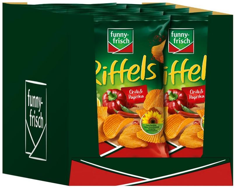 🔥 10er Pack Funny Frisch Riffels Chili & Paprika, je 150g ab 9,40€ (statt 22€)