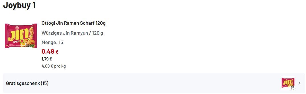 🤔 Fehler? 🍜 30x Otoki Jin Ramen, Scharf, 120g ab 7,35€ (statt 54€)   Neukunden!