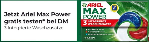 forme: Ariel MaxPower gratis mit dm