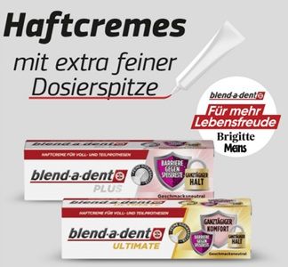 forme: blend-a-dent Haftcreme gratis ausprobieren