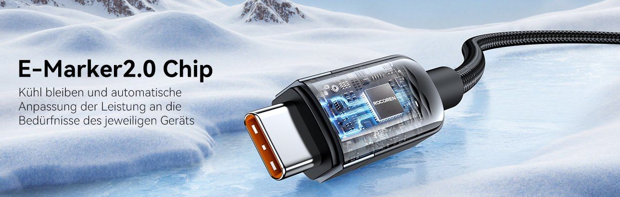 ⏲ 2x Rocoren USB C Kabel 240W (2m) für 6,44€ (statt 9€)