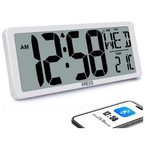 ⏰ XREXS LED Digitaluhr (34cm) mit Bluetooth für 19,99€ (statt 26€)