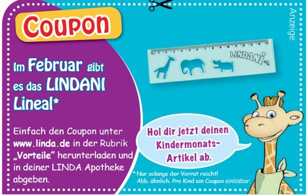 Linda Apotheken: LINDANI Lineal gratis erhalten