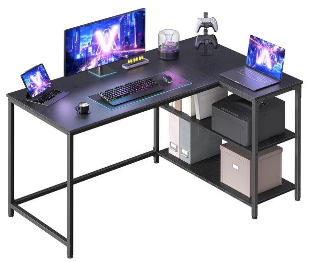 💼 VASAGLE Eckschreibtisch mit verstellbarer Ablage ab 46,74€ (statt 55€)   3 Designs